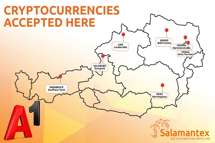 Cryptocurrency to Be Accepted at 2500 Points of Sale in Austria